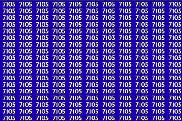 Optical Illusion: Can You Spot the Number? Your Speed in Finding “7103” Indicates Your IQ Level
