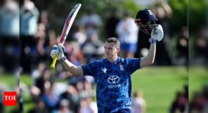 1st ODI: Harry Brook Hits 11 Sixes, Scores 135 Runs to Lead England Against New Zealand | Cricket Update